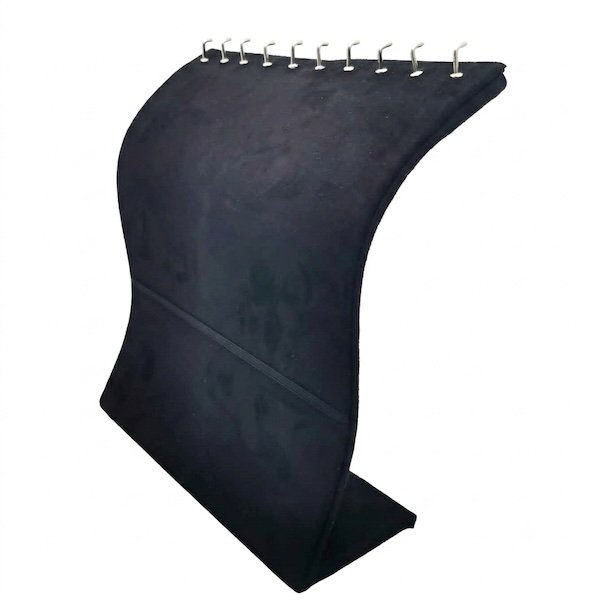 Premium Suede Curved Chain Bracelet Display Stand | Jewelry Display Board