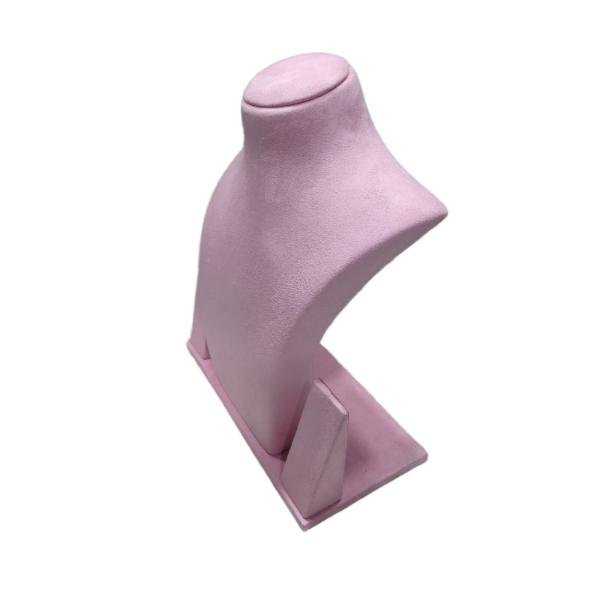 Elegant suede velvet necklace holder display