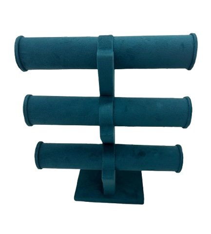suede velvet 3-tier bangle display stand