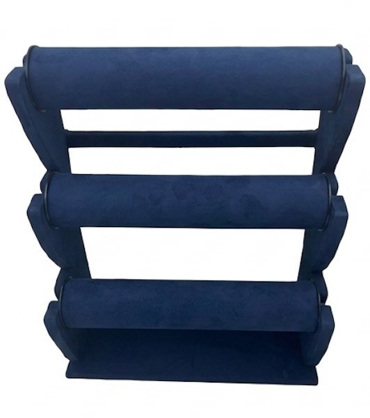 suede velvet 3-tier bangle display stand