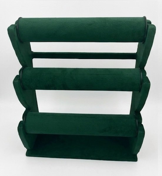 suede velvet 3-tier bangle display stand
