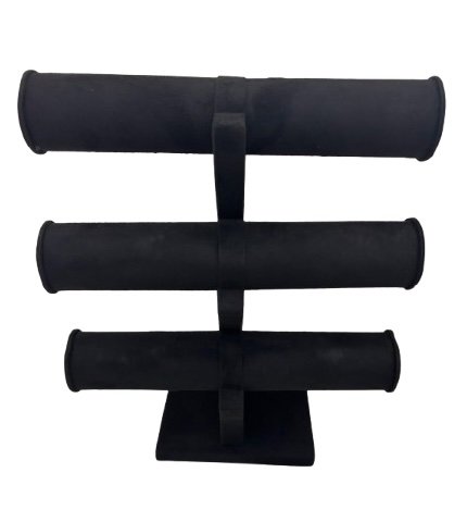 suede velvet 3-tier bangle display stand
