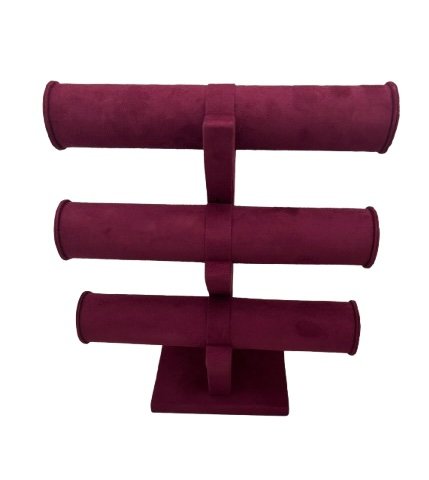suede velvet 3-tier bangle display stand