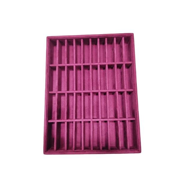 40-Slot Suede Velvet Bangle Jewellery Tray