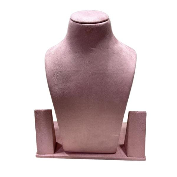 Elegant suede velvet necklace holder display