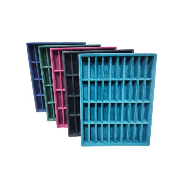 Jewellery Tray | Suede Velvet 40-Slot Bangle & Bracelet Display Tray