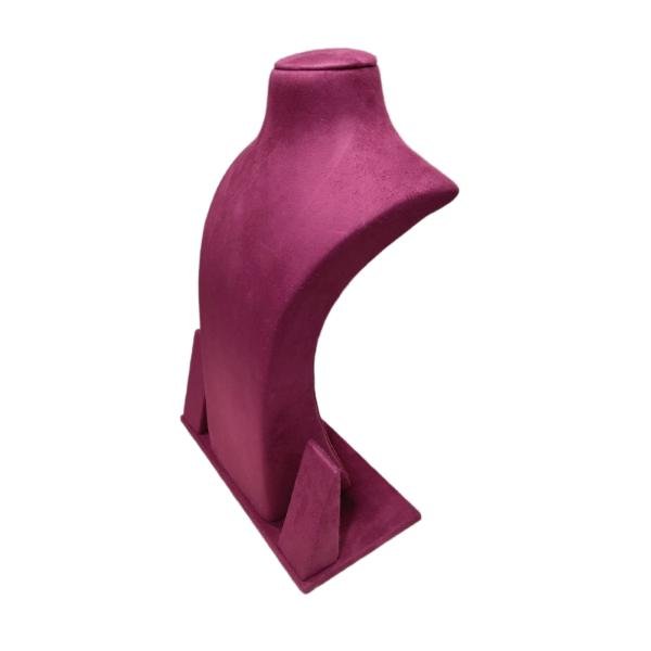 Elegant suede velvet necklace holder display