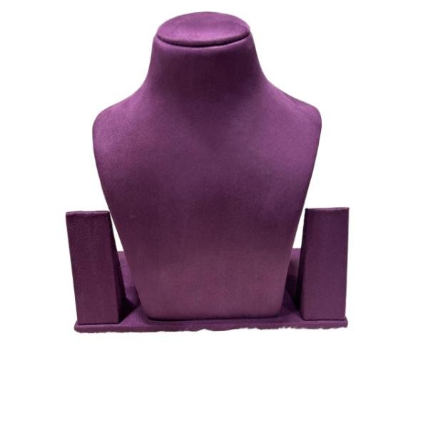 Elegant suede velvet necklace holder display