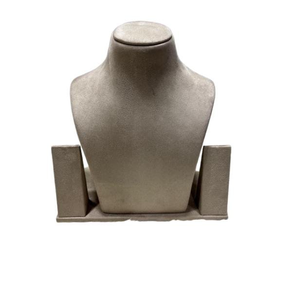 Elegant suede velvet necklace holder display