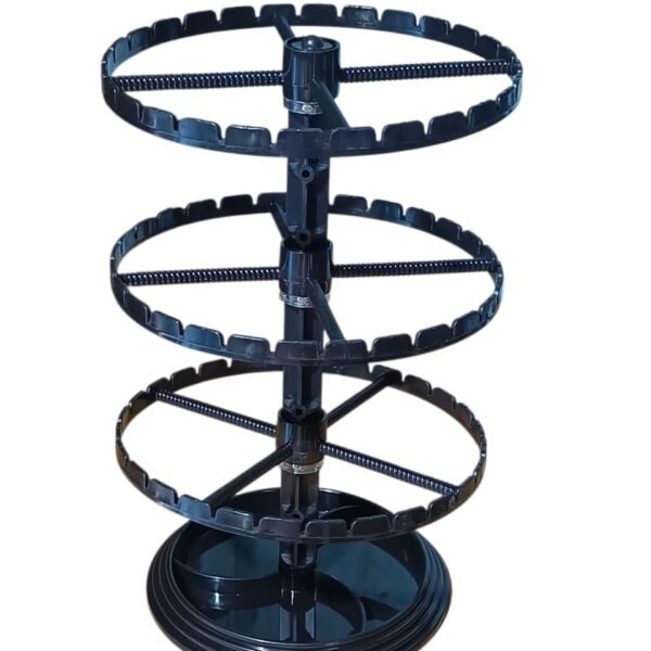 360° Rotating 3-Tier Earring Display Stand | Plastic Jewelry Organizer