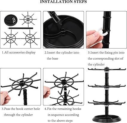 3-tier rotating counter display stand