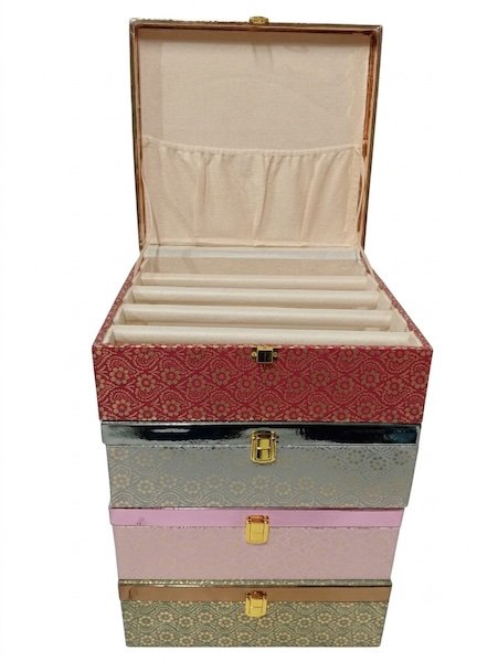 Luxury Jewelry Storage Box with Velvet Bangle Organizer