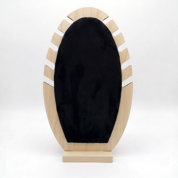 MDF Suede Velvet Chain Necklace Display Stand | Jewelry Display Holder