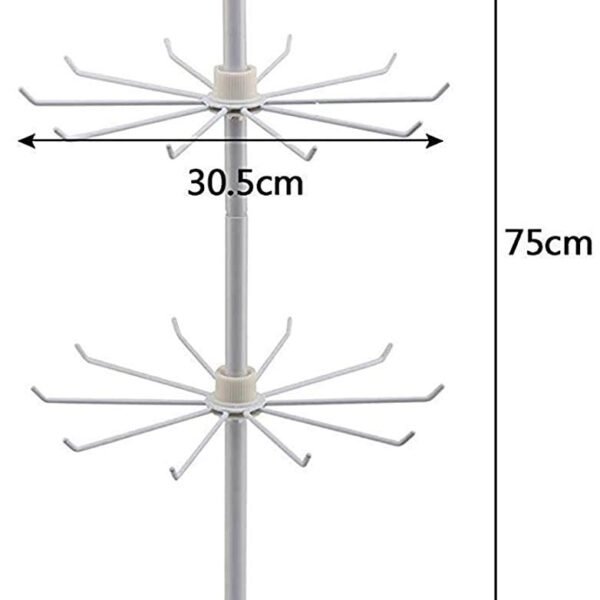 3 tier metal counter display stand with hooks
