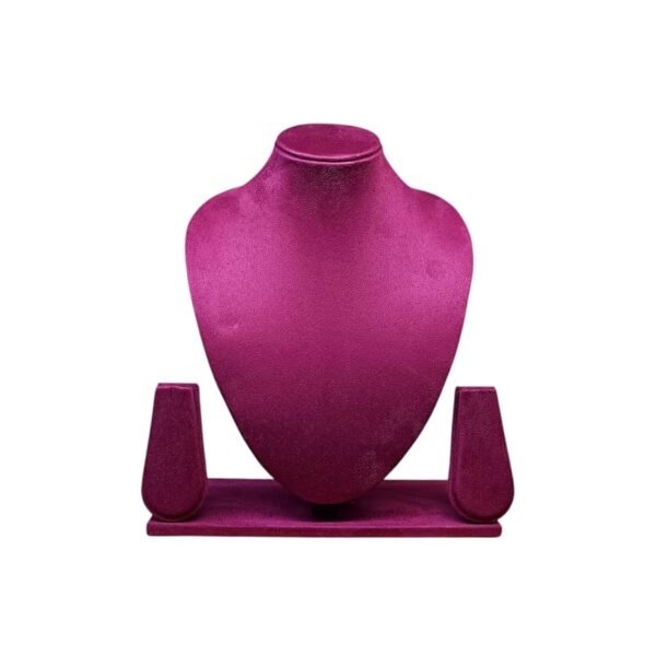 Elegant suede velvet jewelry display set designed for showcasing necklaces, pendants, and earrings.