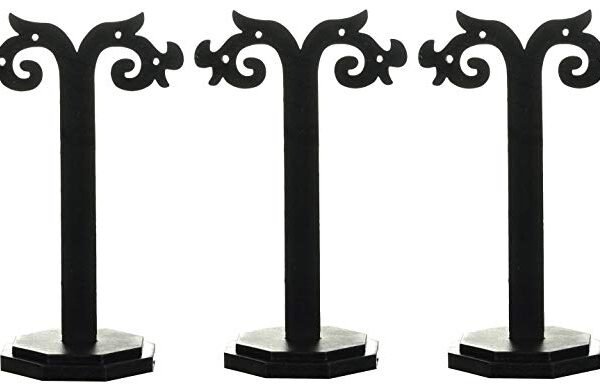 Plastic compact display stand for showcasing earrings