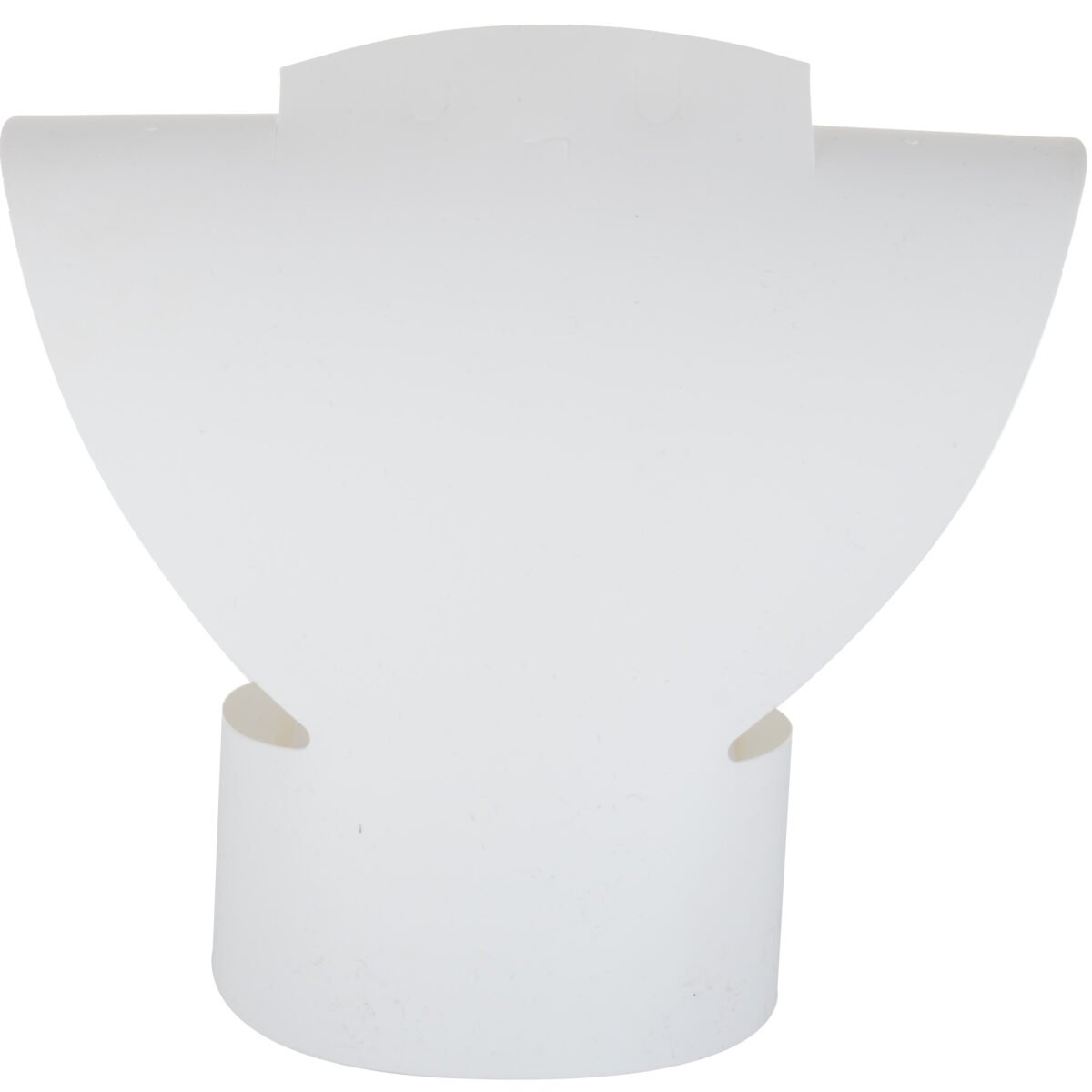 White plastic necklace display bust stand for jewellery shop display