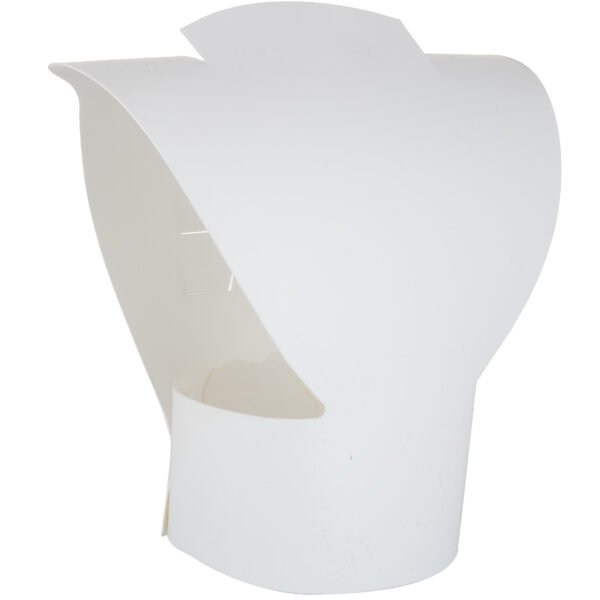 White plastic necklace display bust stand for jewellery shop display
