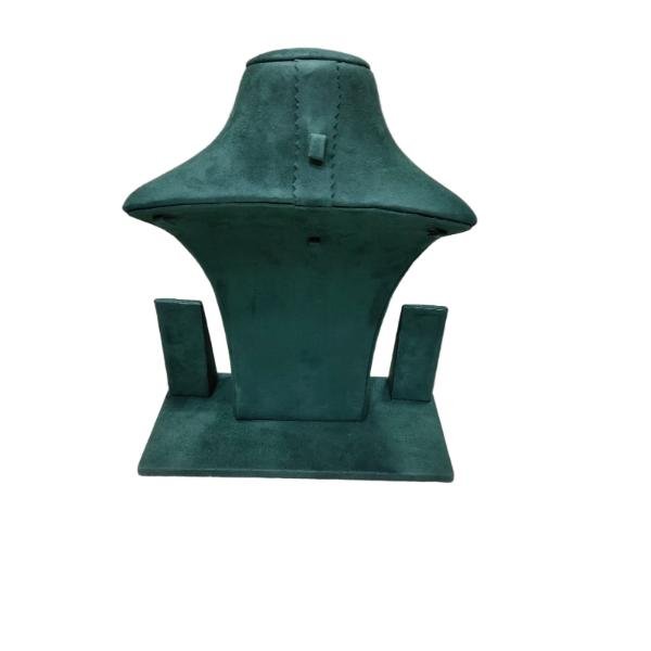Elegant suede velvet necklace holder display