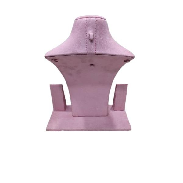 Elegant suede velvet necklace holder display