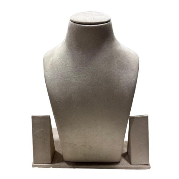 Elegant suede velvet necklace holder display