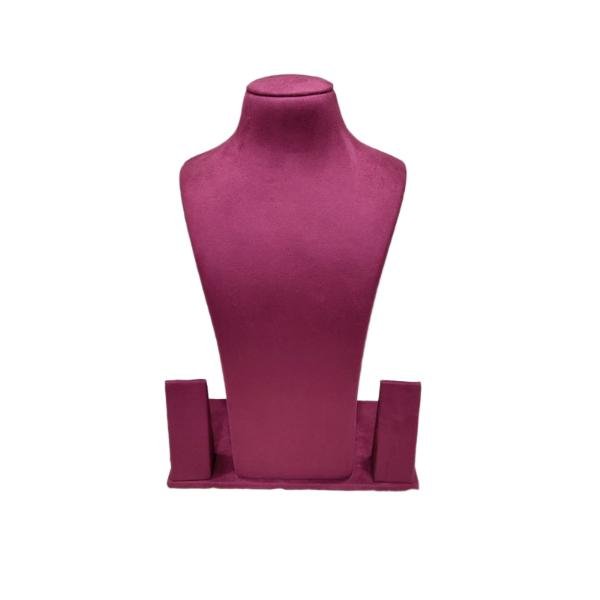 Uber Slim Suede Velvet Necklace Display Bust Stand | Premium Jewelry Display