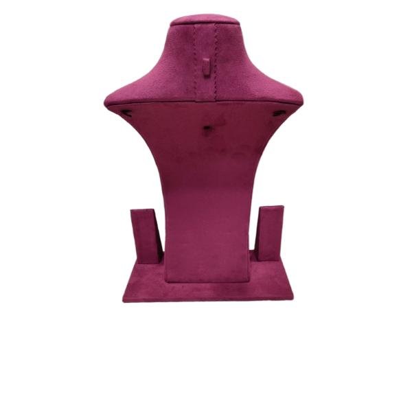 Elegant suede velvet necklace holder display